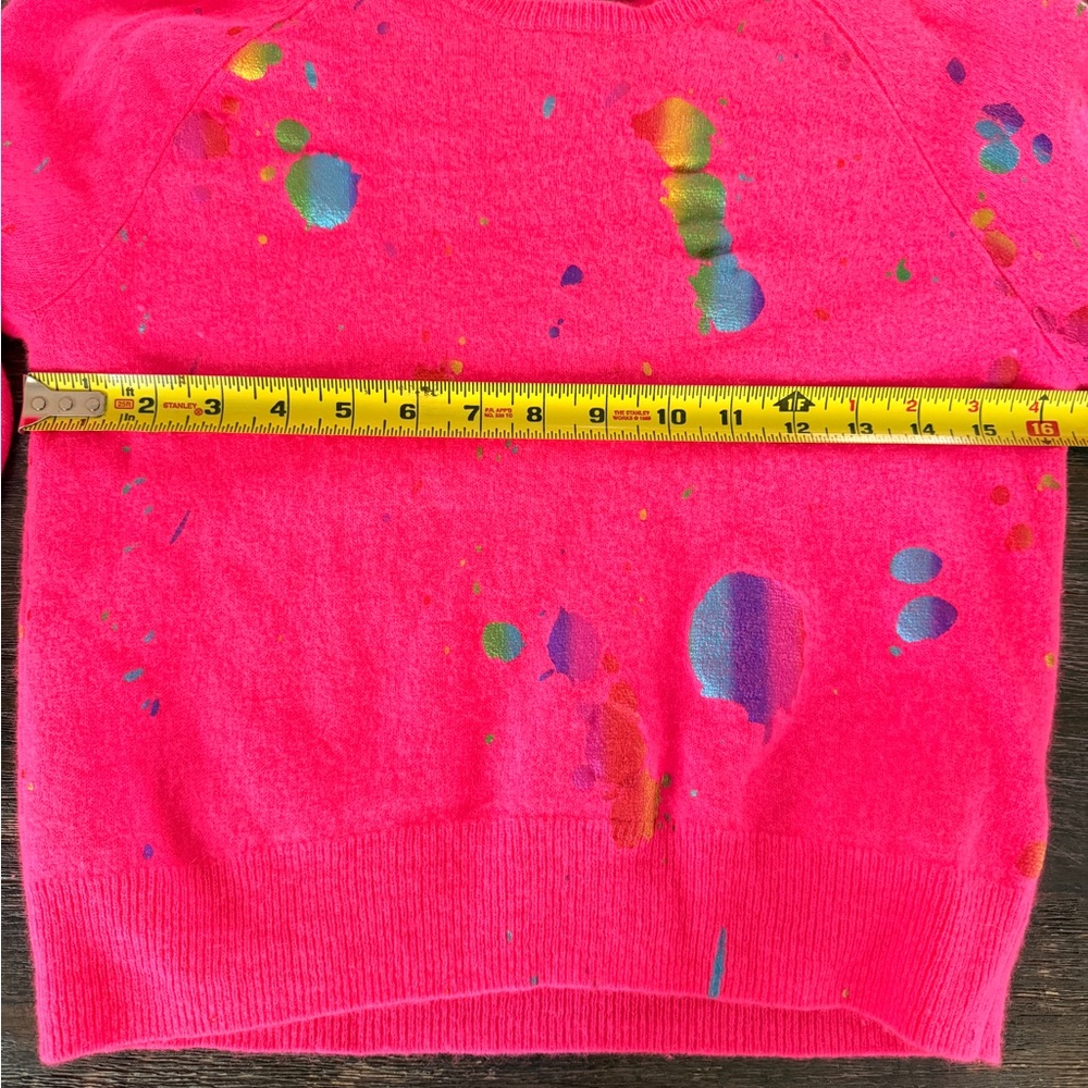 Brodie Cashmere Pink Sweater with Multicolored Accents - Picture 6 of 9
